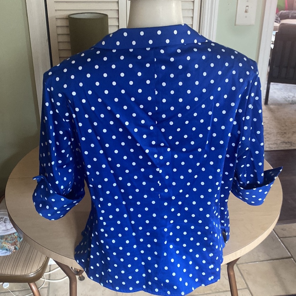 Pendleton Cotton Button Up Polka Dot Spring Top/S… - image 4